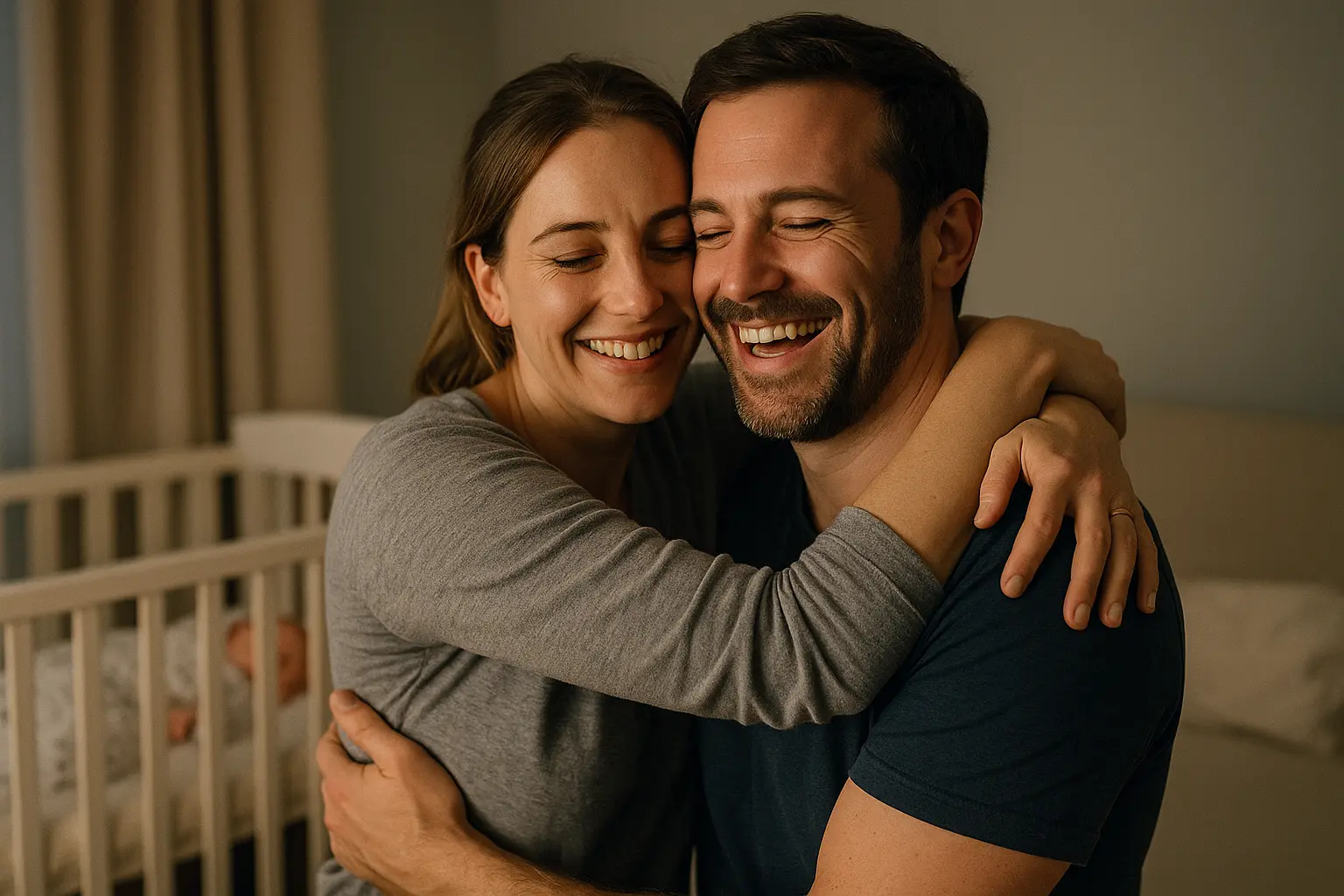 Pais felizes e descansados após usar o método