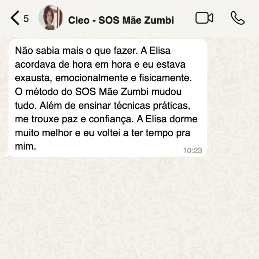 Depoimento da Cleo no WhatsApp